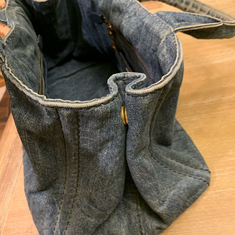 Prada Canapa Blue Denim Tote - Picture 9 of 16
